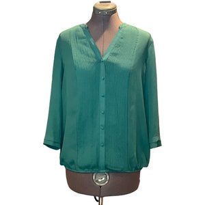 41 Hawthorn dally Pleated Button Down Blouse